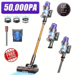 Laresar V7 – 500W Bezprzewodowy Odkurzacz Ręczny 50 KPA z Wymienną Baterią, Ekranem Dotykowym i Filtracją HEPA – Do Domu i Samochodu 🚗🏠